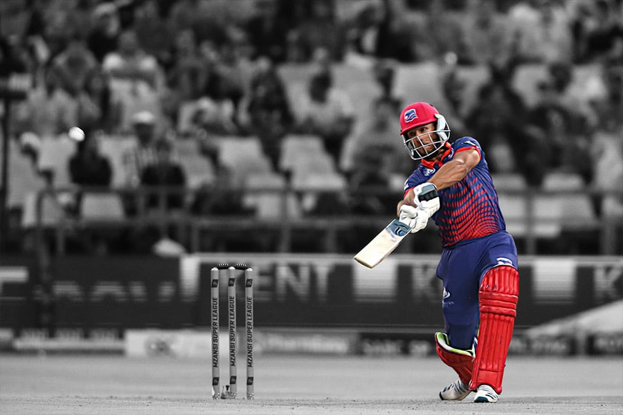 Janneman Malan drives behind square to the boundary Mzansi Super League Cape Town Blitz Nelson Mandela Bay Giants Newlands 2019