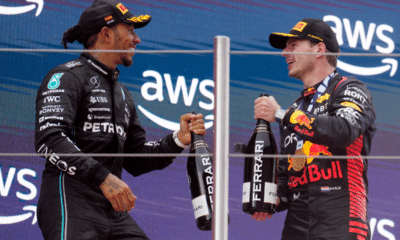 Max Verstappen and Lewis Hamilton